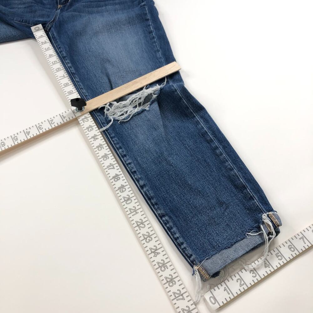 L'Agence Olga 30 (Fits 32W 27L) High Rise Distressed Cuffed Jeans - Picture 5 of 12